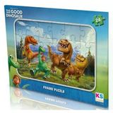 Ks Games 24 Parça Kız Ve Erkek Çocuk Good Dinosaur Lisanslı Frame Puzzle - Gd704