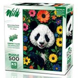 Ks Games 500 Parça Çiçek Açan Sevimli Panda Puzzle - Serdar Karataş - 20088