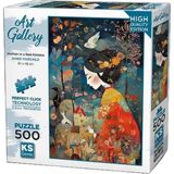 Ks Games A Woman In Red Kimono Puzzle 500 Parça 20070