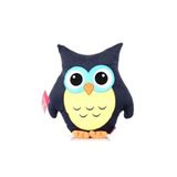 Ks Games Baykuş Figürlü Peluş Yumuşak Yastık 35 Cm Hediyelik Oyuncak Gri
