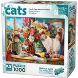 Ks Games Family Cats Near The Window Puzzle 1000 Parça 20794