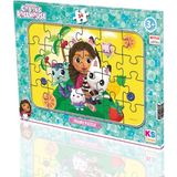 Ks Games Gabby's Dollhouse 24 Parça Frame Puzzle Kolay Kırılmayan Karton Materyal 3+ Yaş
