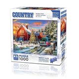 KS Games Puzzle 1000 Parça Red Barn Farm, Kırmızı, 48x68 cm