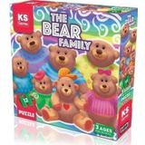 Ks Games Puzzle 12 Parça Bear Family
