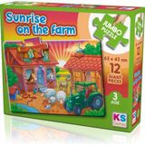 Ks Games Sunrise On The Farm 12 Parça Jumbo Çocuk Puzzle