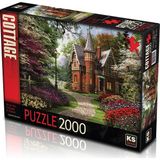 KS Games Victorian Cottage In Bloom 2000 Parça Standart Zorluk Seviyeli Puzzle
