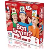 KS Games What Am I / Ben Neyim? Eğlenceli Aile Oyunu 5+ Yaş Aralığı İçin 4 Baş Bandı ve 50 Oyun Kartı