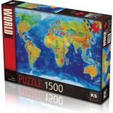 Ks Puzzle 1500 Parça World Political Map Dünya Siyasi Harita