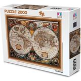 Ks Puzzle 2000 Parça 17. Yüzyıl Dünya Haritası [mustazen]