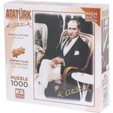 KS Puzzle 20727 Kahve İçen Atatürk 1000 Parça Puzzle
