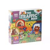 KS Puzzle PRS 32702 The Traffic Rush Pre School 12 Parça Puzzle