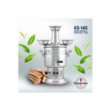 Ks14s (6 Lt)Krom Odunlu Semaver Taşıma Çantalı Hediyeli