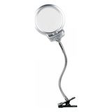 KSB Store -2.5X130 mm 5X24 mm LED Aydınlatmalı Büyüteç,masa Üstü Metal Hortum MANDALLI-MG15124-C ( Lisinya )