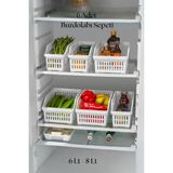 KSB Store 6’lı Buzdolabı Organizeri Düzenleyici Çok Amaçlı Dolap Düzenleyici Beyaz 12X30X14 cm