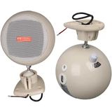 KSB Store Magicvoice Mv-12 7.5 cm 20 Watt Komütatörlü Hat Trafolu Krem Beyazı Sütun Sarkık Hoparlör (2'li Takım)