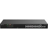 KSB Store Ruıjıe Reyee RG-ES118FGS-LP 18 Port, 16 Port Megabit Poe, 120W, 2 Port Gigabit Combo, Switch Metal Kasa