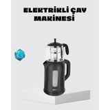 KSB Store Sinbo Elektrikli Çay Makinesi 1.7 L Su Isıtıcı ve Cam Demlikli Güvenli Kullanım
