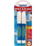KSB Store Vodaseal Çift Uçlu Su Bazlı Kokusuz Kalıcı Derz Kalemi Beyaz 2 Adet