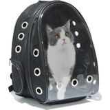 Ksburda Kedi Köpek Taşıma Çantası, Sıvı Geçirmez, XRAY Şeffaf PVC Ön Panel, 14 Hava Kanallı, 2 File Cepli