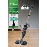 KSC-4220 Çok Fonksiyonlu Ayarlanabilir Seviyeli 10 Aparatlı Dikey Buharlı Mop - Buharlı Temizleyici - Siyah