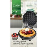 KSM-2400W Yapışmaz Plakalı Mini Waffle Makinesi - Mavi