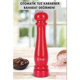 Kspg 4810 Otomatik Ayarlanabilir Tuz Karabiber Baharat Değirmeni Baharat Öğütücü Kırmızı
