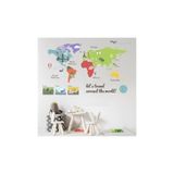 KT Decor Atlas Dünya Haritası Çocuk Odası Eğitici Duvar Sticker