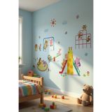 KT Decor Hayvanlar Alemi Oyun Parkı Çocuk Ve Bebek Odası Duvar Sticker Seti