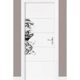 KT Decor Siyah-beyaz Kedi Köpek Kapı Kenarı Çıkartmaları