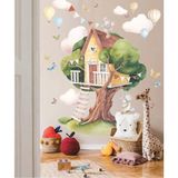 Kt Grup Ağaç Ev Fairy House Özel Tasarım Duvar Sticker - 80 X 120 cm