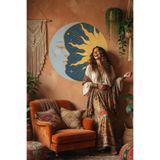 Kt Grup Boho Güneş ve Ay Salon Oturma Odası Ve Antre Modern Duvar Sticker
