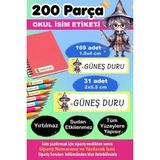 Kt Grup Büyücü Okulu Kalem Defter Okul Etiketi - Kişiye Özel Isim Yazdırılabilen 200 Adet Etiket