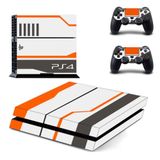 Kt Grup Decoration Playstation 4 Fat Turuncu Beyaz Sticker Kaplama Seti