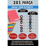 Kt Grup Disney Arabalar 285 Parça Okul Etiketi Kalem Defter Etiketi 1,5x4 cm ve 2x5,5 cm Renkli