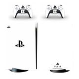 Kt Grup Full Beyaz Arkaplan Ps Logo Playstation 5 Disk Edition Sticker Kaplama Seti