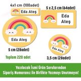 Kt Grup Gökkuşağı Okul Etiketi Kalem Defter Etiketi Isme Özel