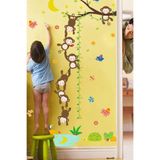 Kt Grup Maymun Kuşlar Kelebek Ağaç Doğa Boy Ölçer Bebek Ve Çocuk Odası Pvc Duvar Sticker Seti