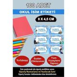 Kt Grup Okul Etiketi Defter Etiketi Elsa-Anna Frozen Özel Isim Yazılabilen Etiket - 100 Adet