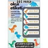 Kt Grup Okul Etiketi Dinolar Kalem Defter Etiketi Özel Isim Yazılabilen Etiket 285 Parça