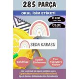 Kt Grup Okul Etiketi Gökkuşağı Kalem Defter - Kişiye Özel Isim Yazılabilen 285 Adet