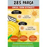 Kt Grup Okul Etiketi Güneş Tema Kalem Defter - Kişiye Özel Isim Yazdırılabilen 285 Adet