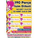 Kt Grup Okul Etiketi Kalem Defter Etiketi Barbie 2 Temalı Özel Isim Yazılabilen Etiket - 190 Adet