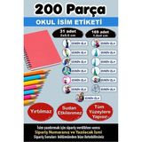 Kt Grup Okul Etiketi Kalem Defter Etiketi Elsa-Anna Frozen 13 Figür - 200 Adet
