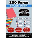 Kt Grup Okul Etiketi Kalem Defter Etiketi Elsa-Anna Frozen Set Özel Isim Yazılabilen Etiket - 200 Adet