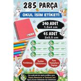 Kt Grup Okul Etiketi Kalem Defter Etiketi Isme Özel Etiket Bugs Bunny 285 Parça
