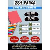Kt Grup Okul Etiketi Kalem Defter Etiketi Ninja Kaplumbağa Temalı Isimli Etiket - 285 Parça