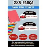 Kt Grup Okul Etiketi Kalem Defter Etiketi Özel Isim Yazılabilen Cars Etiket 285 Parça