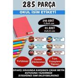 Kt Grup Okul Etiketi Kalem Defter Etiketi Özel Isim Yazılabilen Etiket Arabalar Cars 285 Parça