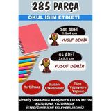Kt Grup Okul Etiketi Kalem Defter Etiketi Özel Isim Yazılabilen Etiket Demir Adam 285 Parça
