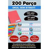 Kt Grup Okul Etiketi Kalem Defter Etiketi Özel Isim Yazılabilen Etiket Deniz Kızları 200 Adet